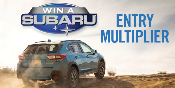 Win a Subaru Entry Mulitplier