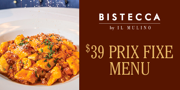 Bistecca $39 Prix Fixe Menu