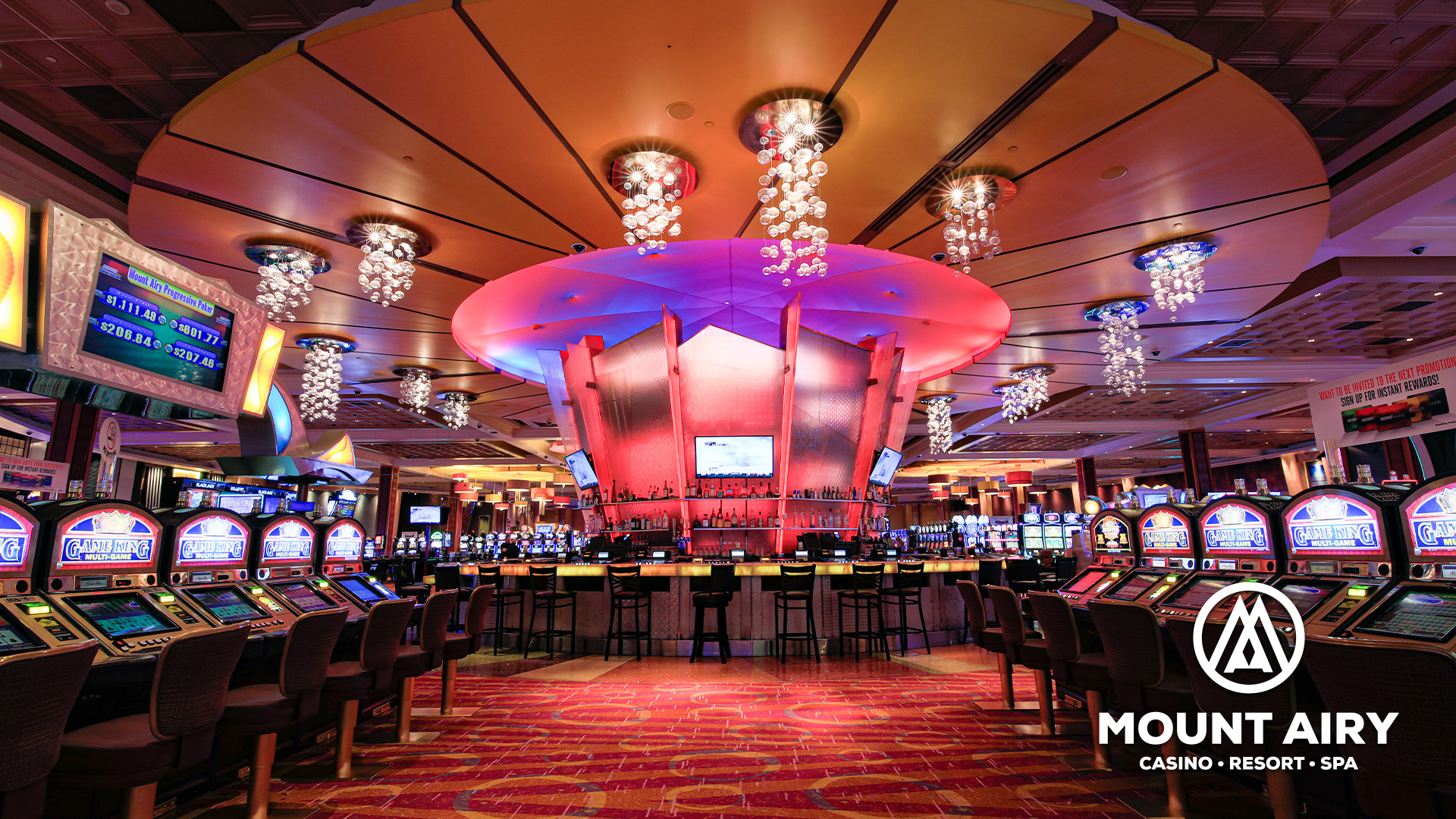 Tận hưởng không gian đẹp và sang trọng của Mount Airy Casino với hình nền ảo miễn phí của chúng tôi. Bạn sẽ không cần phải đặt chân đến đó để trải nghiệm như một tay chơi chuyên nghiệp. Hãy cùng nhau thưởng thức các trò chơi casino từ nhà của bạn với hình nền ảo chuyên nghiệp của chúng tôi.