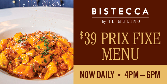 Bistecca $39 Prix Fixe Menu