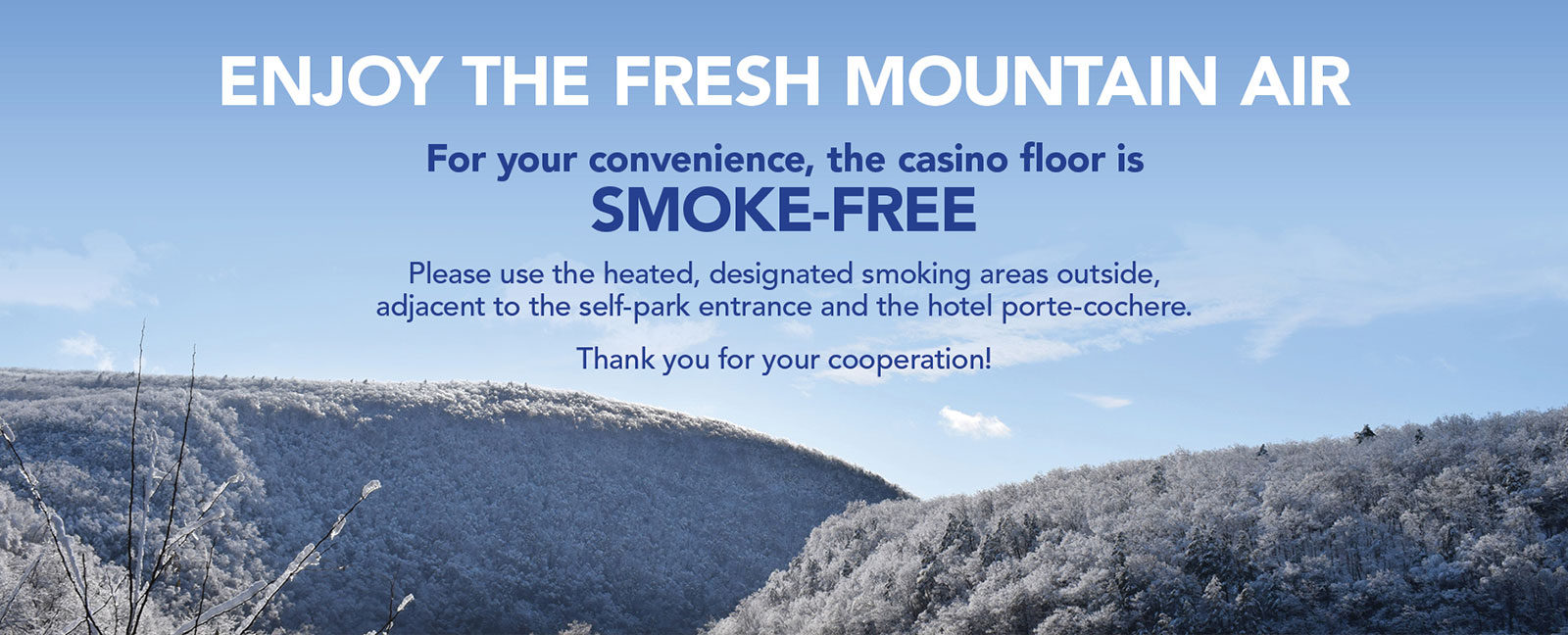no smoking - fresh mountain air