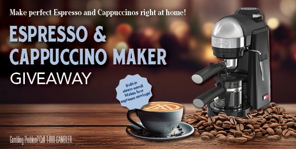 ESPRESSO & CAPPUCCINO MAKER GIVEAWAY