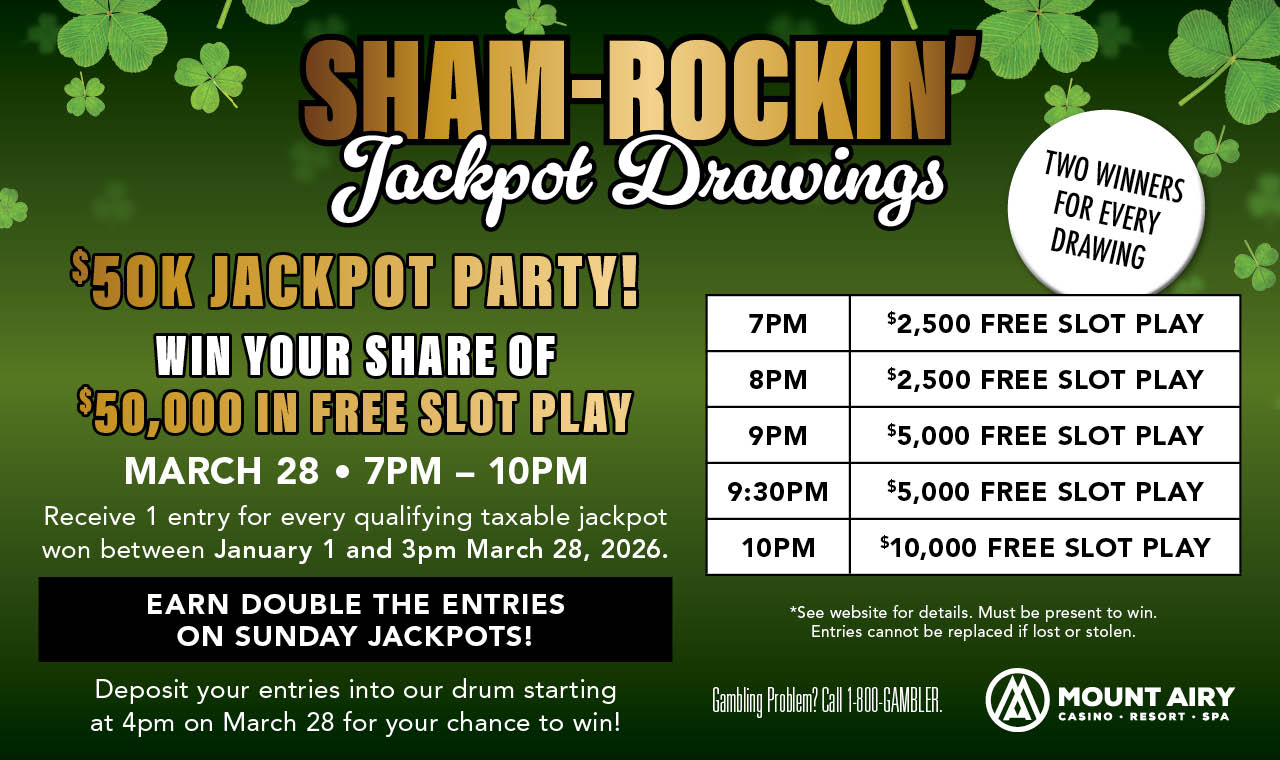 $50K Jackpot Drawings